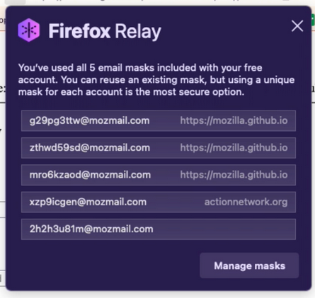 Email Masks List